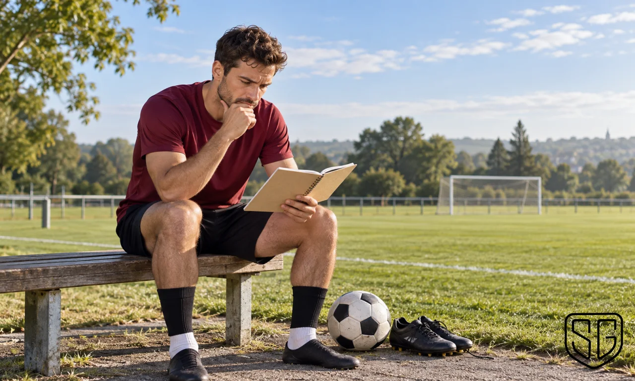 AI-generated conceptual training depiction for How to Get Better at Football Training Twice a Week; not a documentary photograph