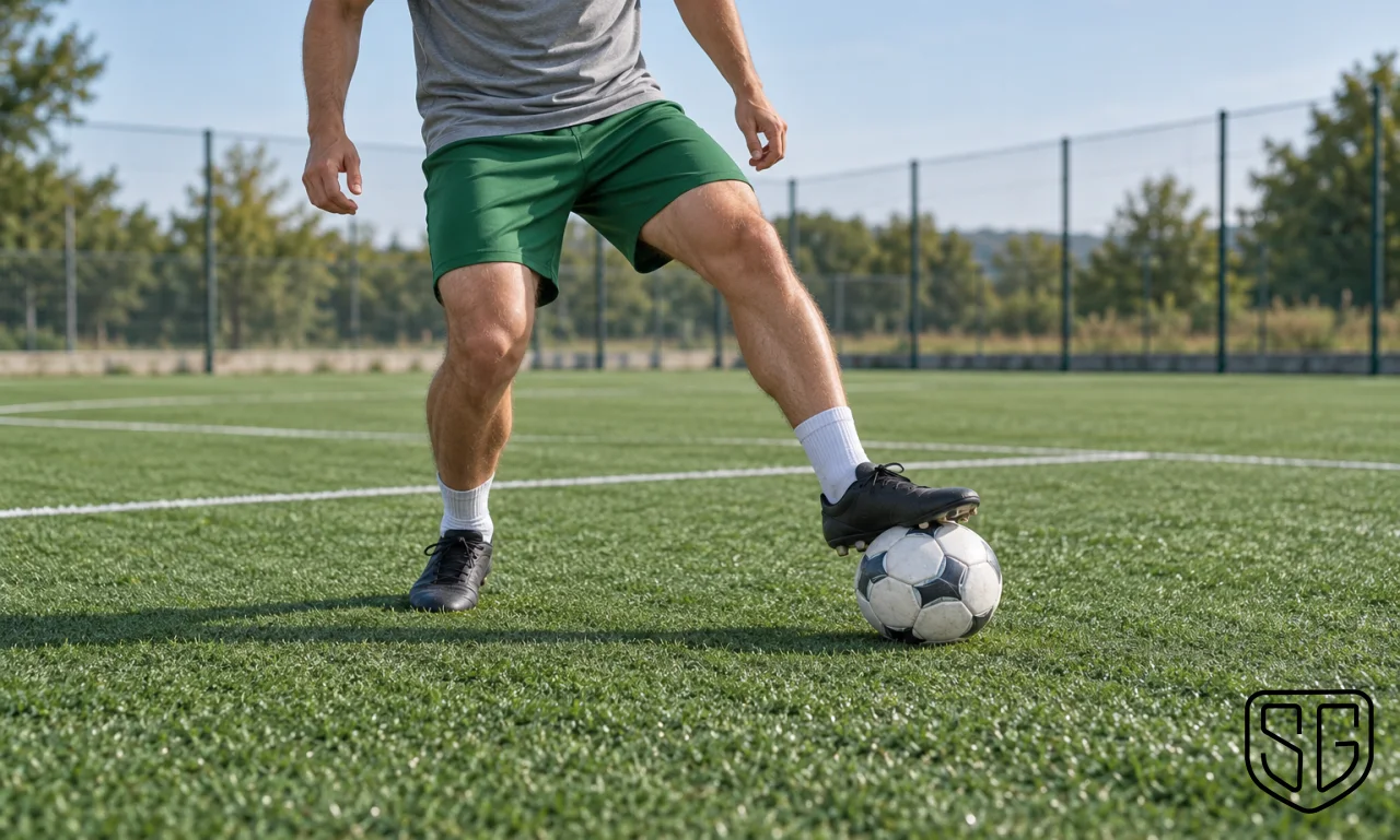 AI-generated conceptual training scene for How to Improve Close Ball Control in Tight Spaces; not a documentary photograph
