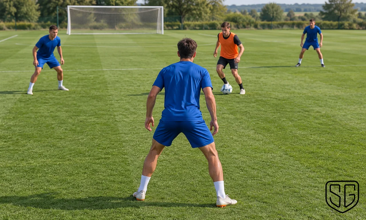 AI-generated conceptual training depiction for How to Play Defensive Midfielder for Beginners; not a real match photograph