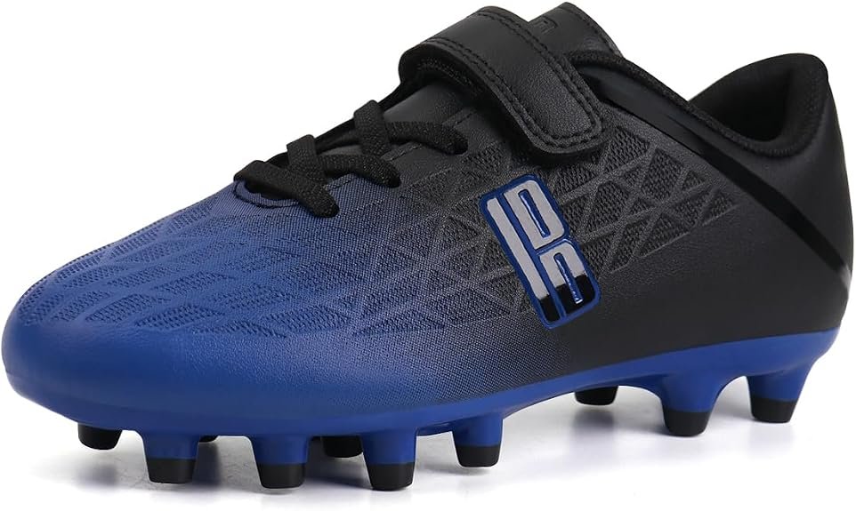 brooman Kids Firm Ground Soccer Cleats Boys Girls Athletic Outdoor Football Shoes
